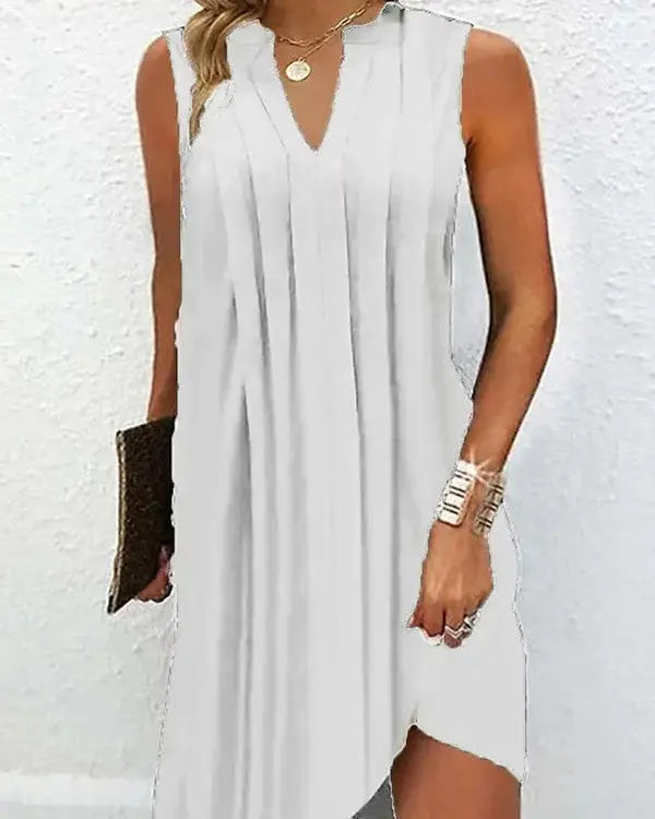 Zomerse V-Hals Jurk met Elegante Pasvorm AtelierDress