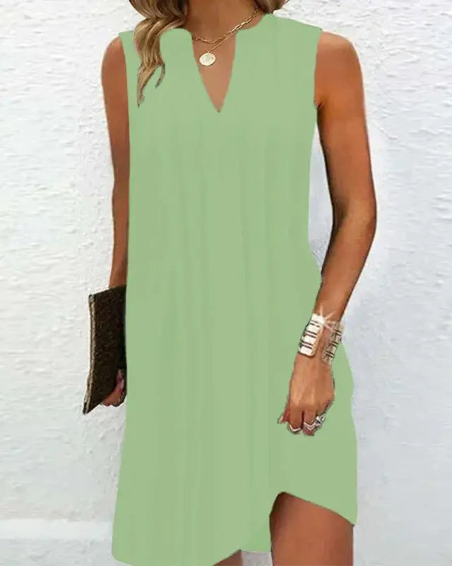 Zomerse V-Hals Jurk met Elegante Pasvorm AtelierDress