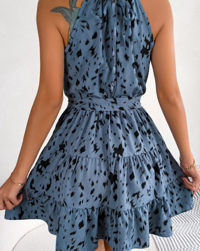 Luipaardprint Jurk met Ruches AtelierDress