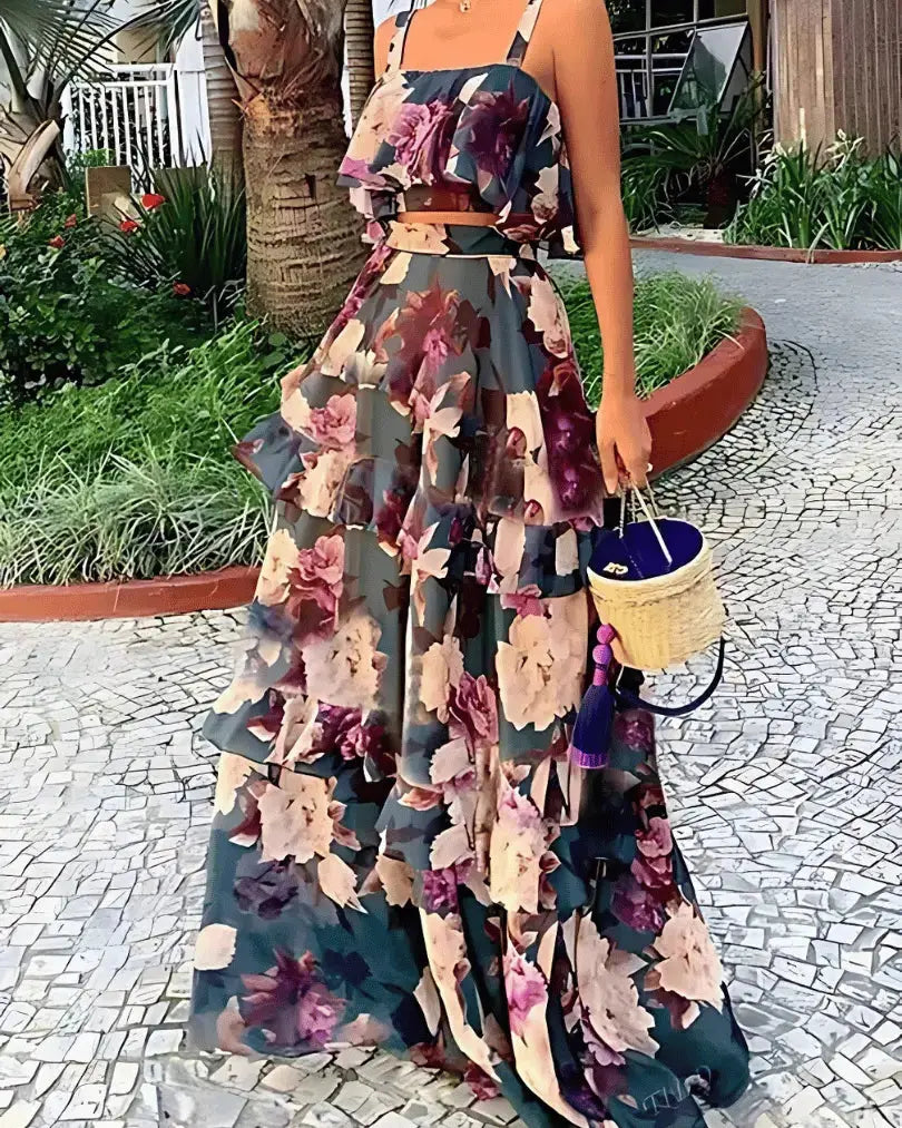 Tweedelige Zomerjurk Dames met Print AtelierDress