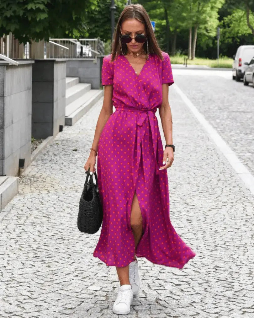 Women's Fashionable Printed Beach Dress AtelierDress