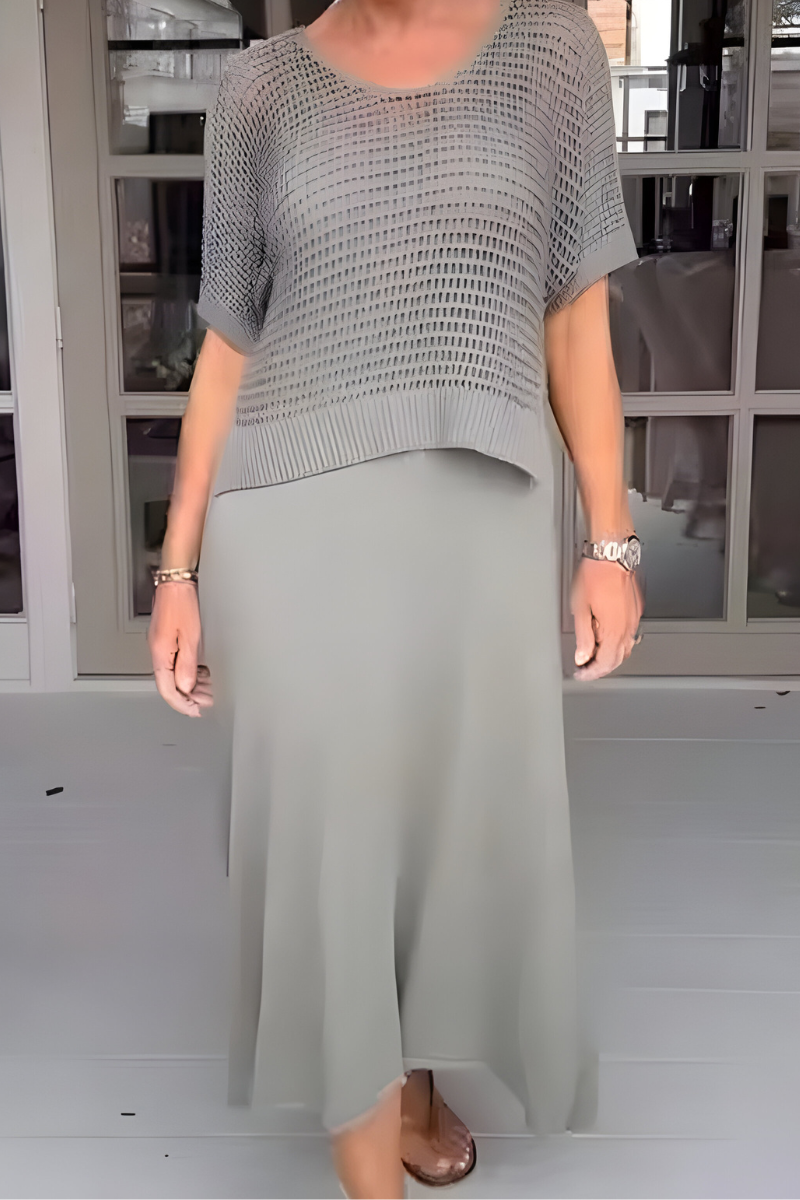 Lieke™ | Zomerse Jurk Met Gebreide Top AtelierDress
