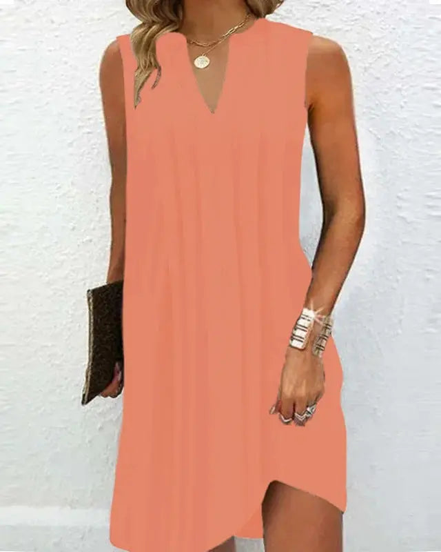 Zomerse V-Hals Jurk met Elegante Pasvorm AtelierDress