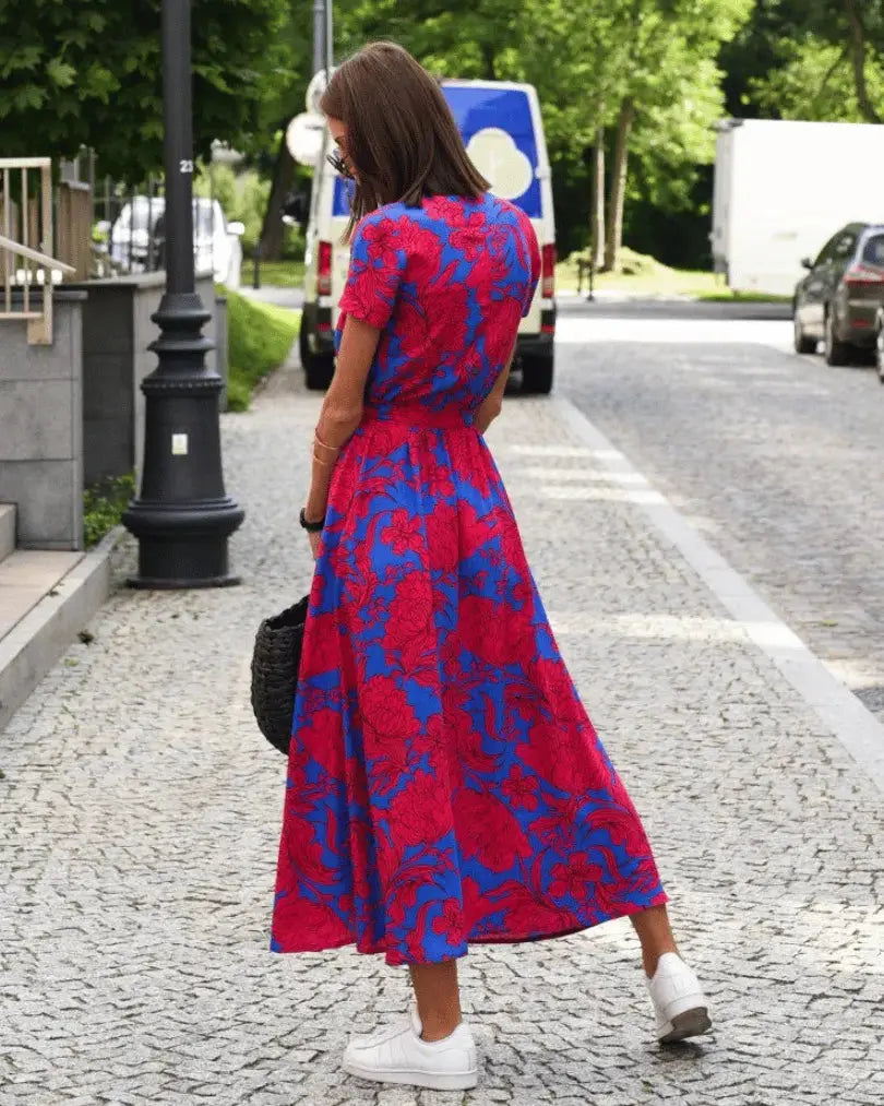 Women's Fashionable Printed Beach Dress AtelierDress