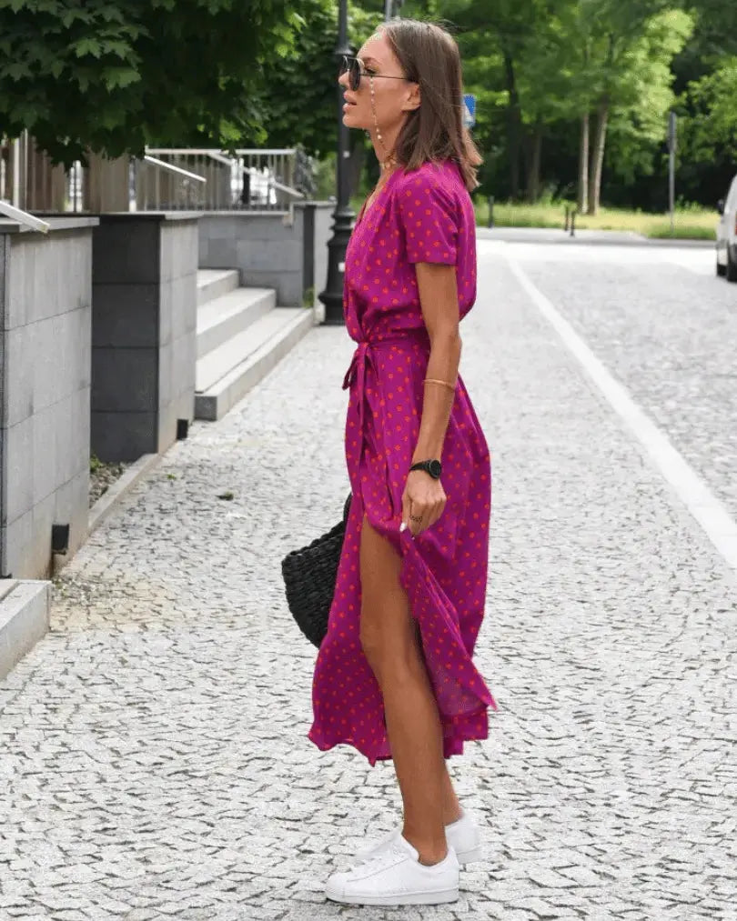 Women's Fashionable Printed Beach Dress AtelierDress