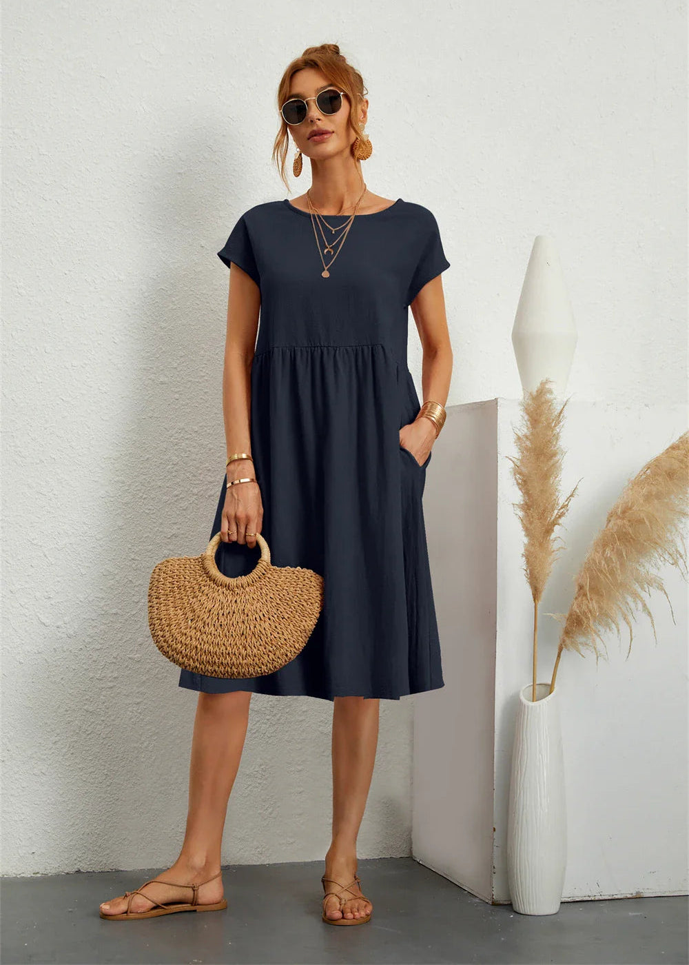 AtelierDress | Liv – Casual Zomerjurk met Zakken AtelierDress