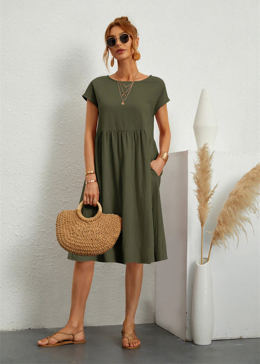 AtelierDress | Liv – Casual Zomerjurk met Zakken AtelierDress