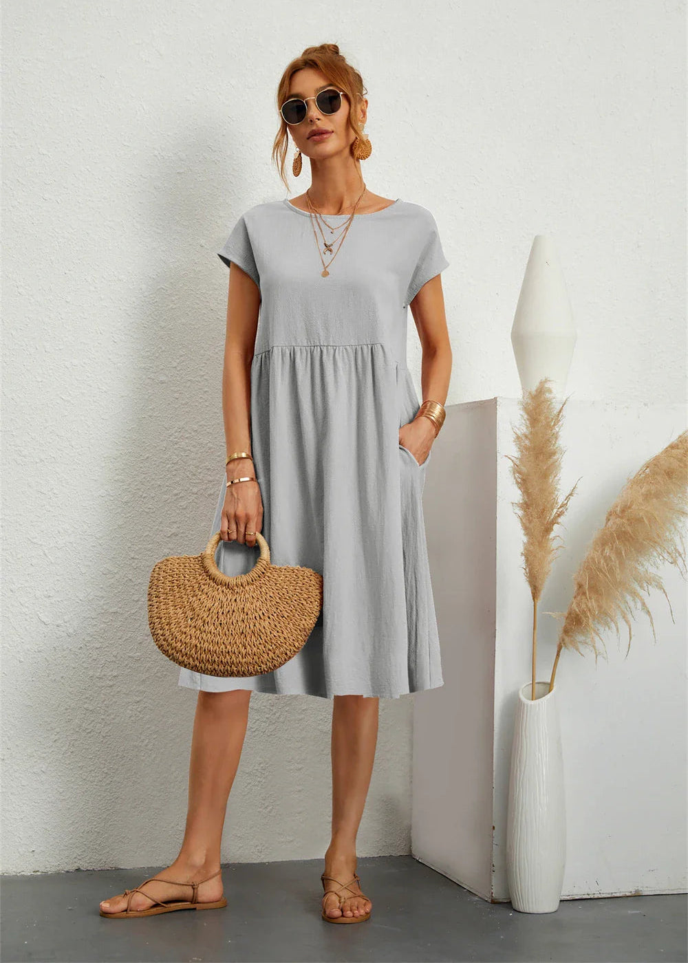 AtelierDress | Liv – Casual Zomerjurk met Zakken AtelierDress