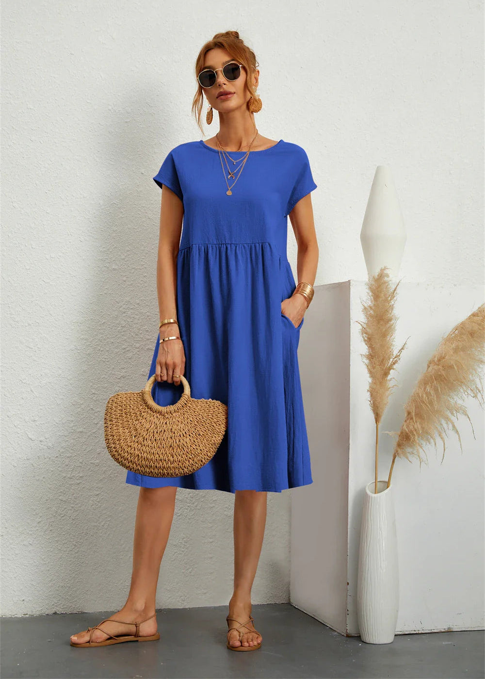 AtelierDress | Liv – Casual Zomerjurk met Zakken AtelierDress