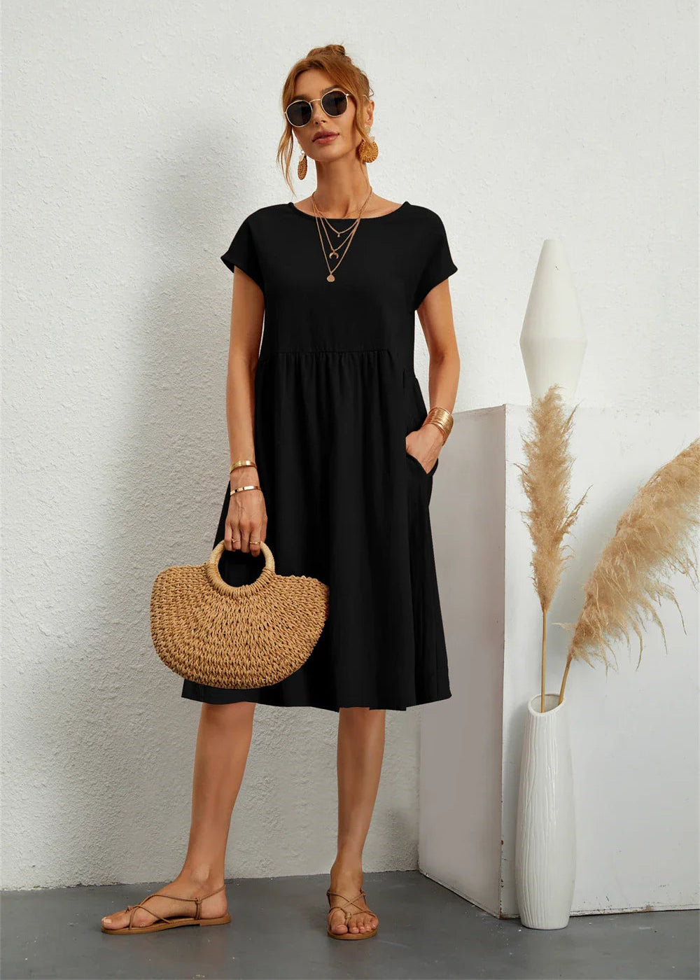 AtelierDress | Liv – Casual Zomerjurk met Zakken AtelierDress