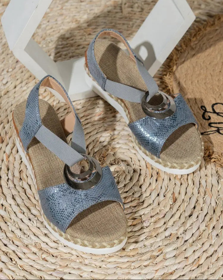 Leren Orthopedische Sandalen Dames met Chunky Zool en Verstelbare Bandjes AtelierDress