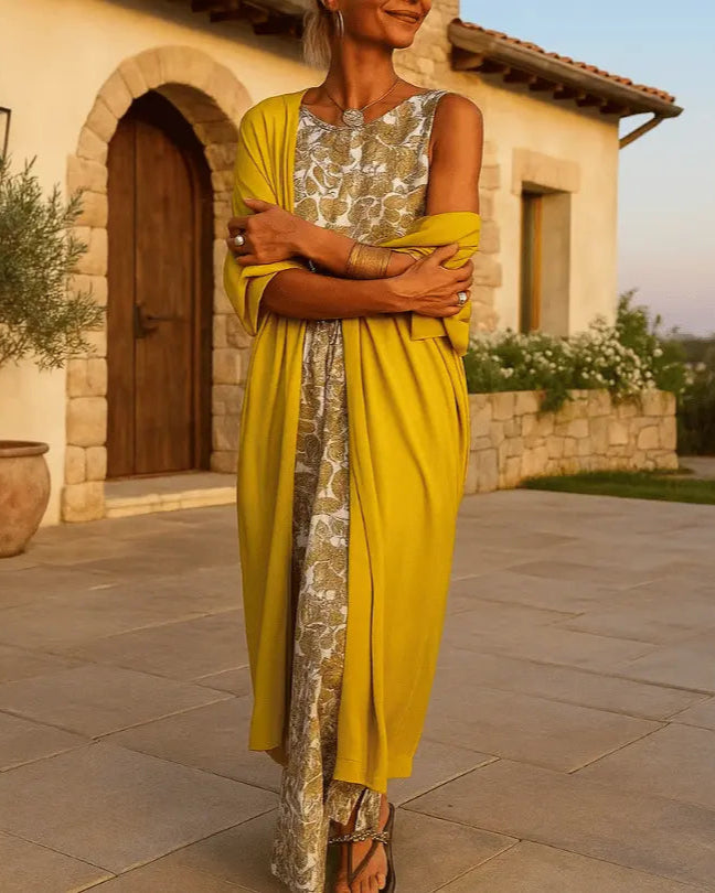 Elegante Jurk met Vest: Tijdloze Stijl & Comfort AtelierDress