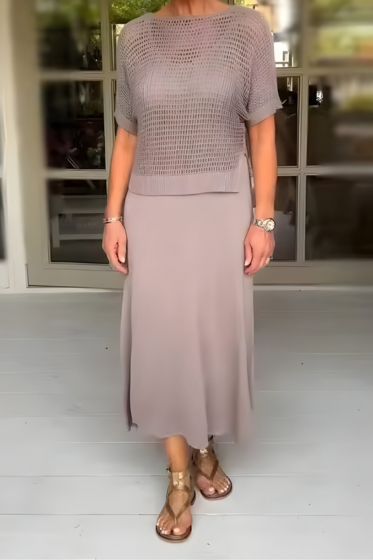 Lieke™ | Zomerse Jurk Met Gebreide Top AtelierDress