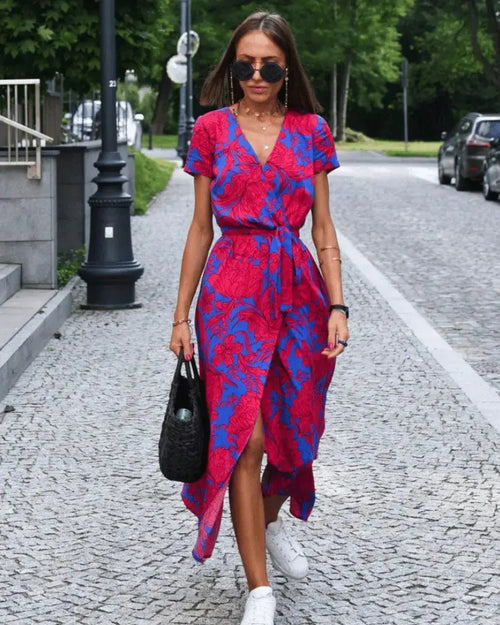 Women's Fashionable Printed Beach Dress AtelierDress