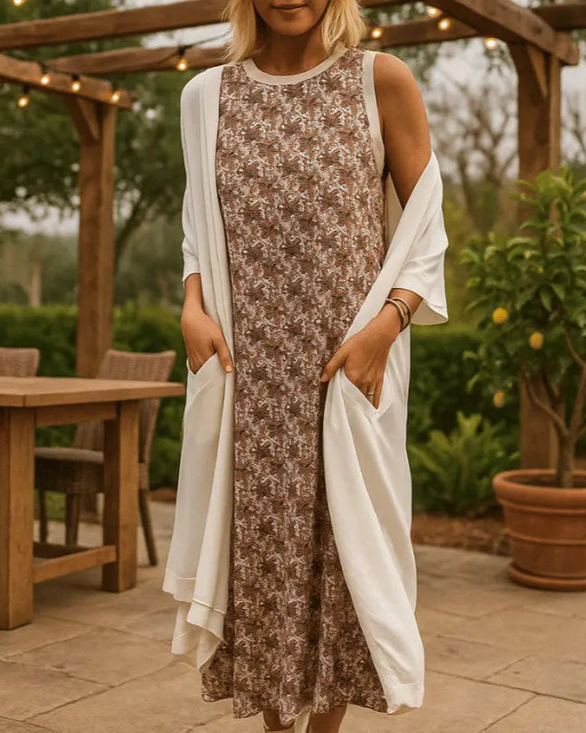 Elegante Jurk met Vest: Tijdloze Stijl & Comfort AtelierDress
