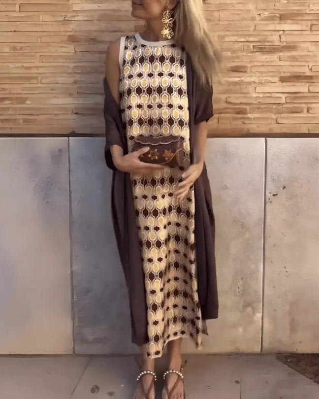 Elegante Jurk met Vest: Tijdloze Stijl & Comfort AtelierDress