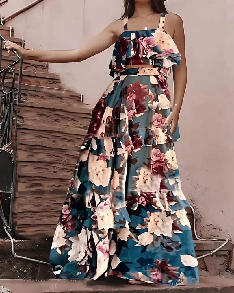 Tweedelige Zomerjurk Dames met Print AtelierDress