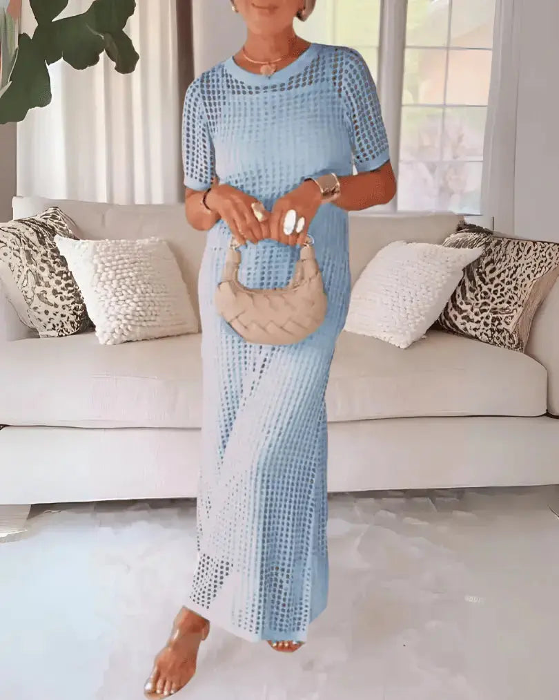 Tweedelige Maxi-Jurk met Uitholling & Binnenjurk – Luchtig & Elegant AtelierDress