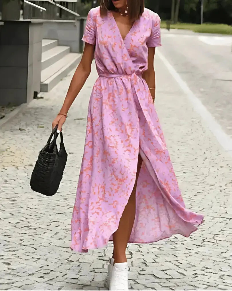 Women's Fashionable Printed Beach Dress AtelierDress