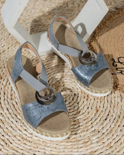 Leren Orthopedische Sandalen Dames met Chunky Zool en Verstelbare Bandjes AtelierDress