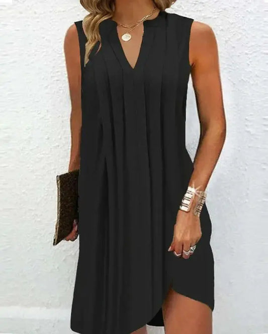 Zomerse V-Hals Jurk met Elegante Pasvorm AtelierDress